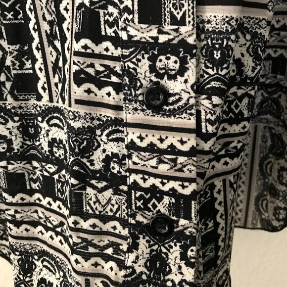 Style & Co. Petite 3/4 Sleeve Button Down Pleated Blouse - Picture 7 of 12